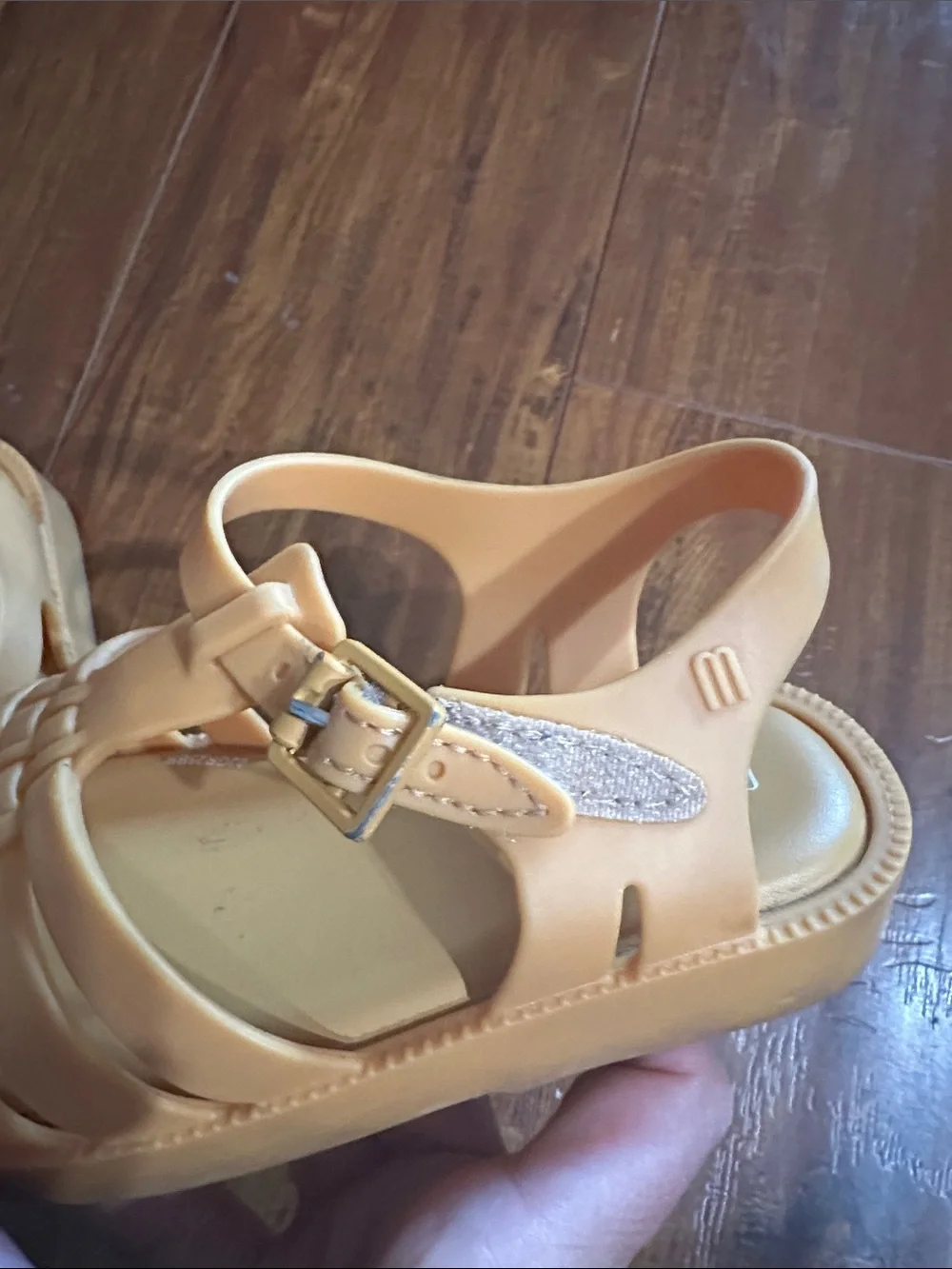 Mini Melissa Possession jelly sandals US 9 Matte Caramel